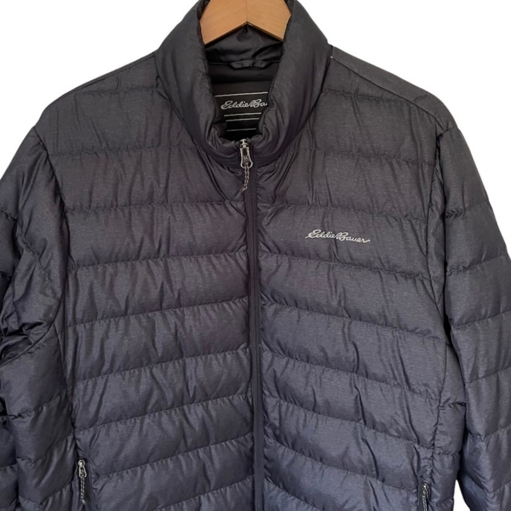 Eddie Bauer Gray Packable Down Puffer Coat XL - Picture 2 of 6